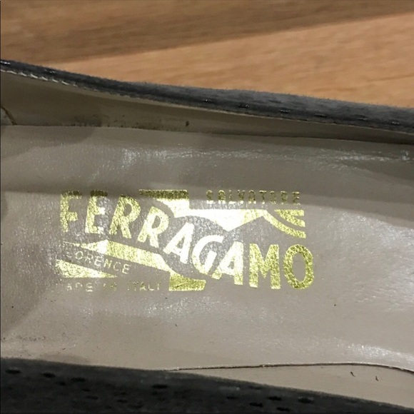 Salvatore Ferragamo Gray Suede Pumps - Picture 7 of 8